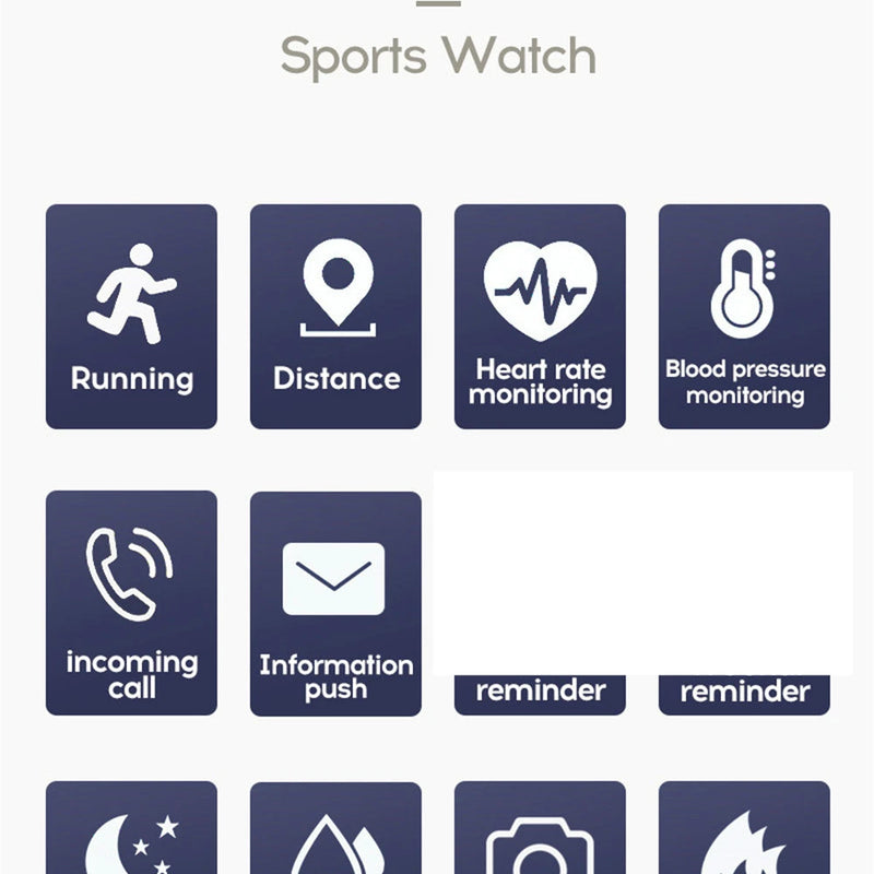 Smart Watch Women Men Music Control Bluetooth Calories Fitness Monitor Smartwatch Running Tracker Sport Bracelet For Android IOS