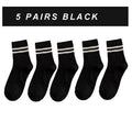 Pairs Men's New Striped Casual Breathable Socks Harajuku | SAMAG