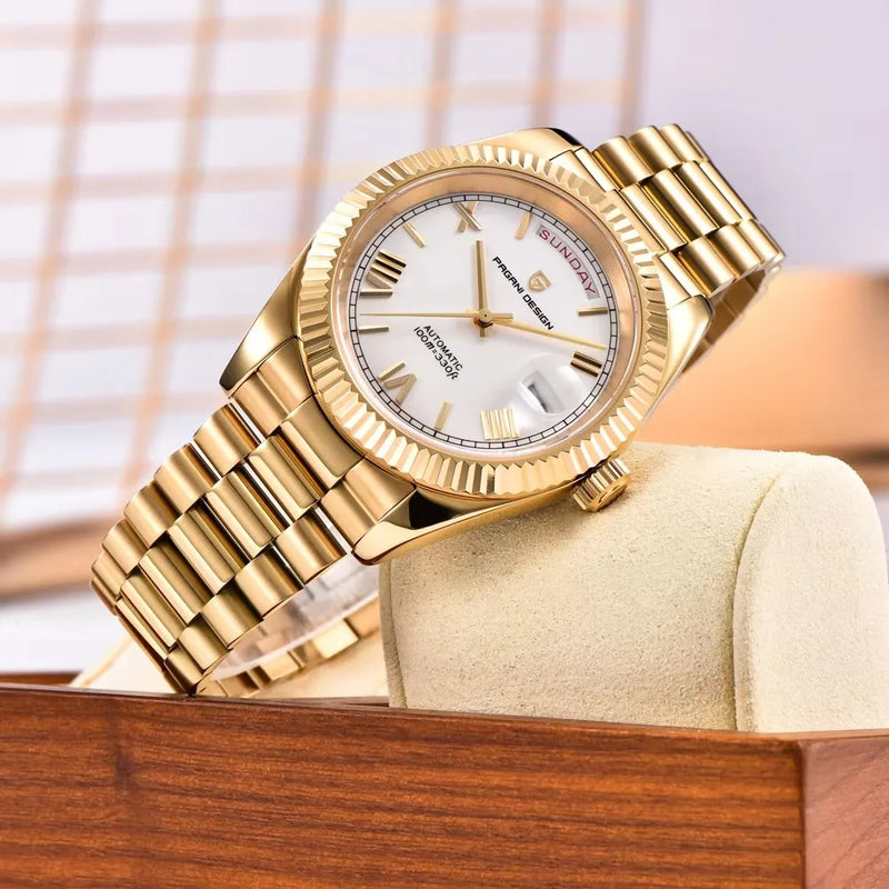 2026 New PAGANI DESIGN DD36 Mens Mechanical Watches Gold Luxury Automatic Watch For Men AR Sapphire Mirror Waterproof Gift Clock