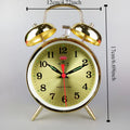 Alarm Clock Mechanical Metal Creative Bedroom Desk Clock Bedside Table Super Sound Watch Retro Nostalgic Table Winding Clock