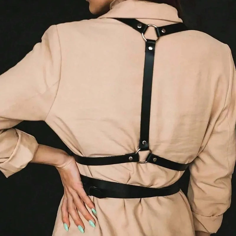 Women Punk Belt Fashion PU Leather Waist Belt Female Street Style Decoration Suspenders for Women Gothic Clothing Accessories