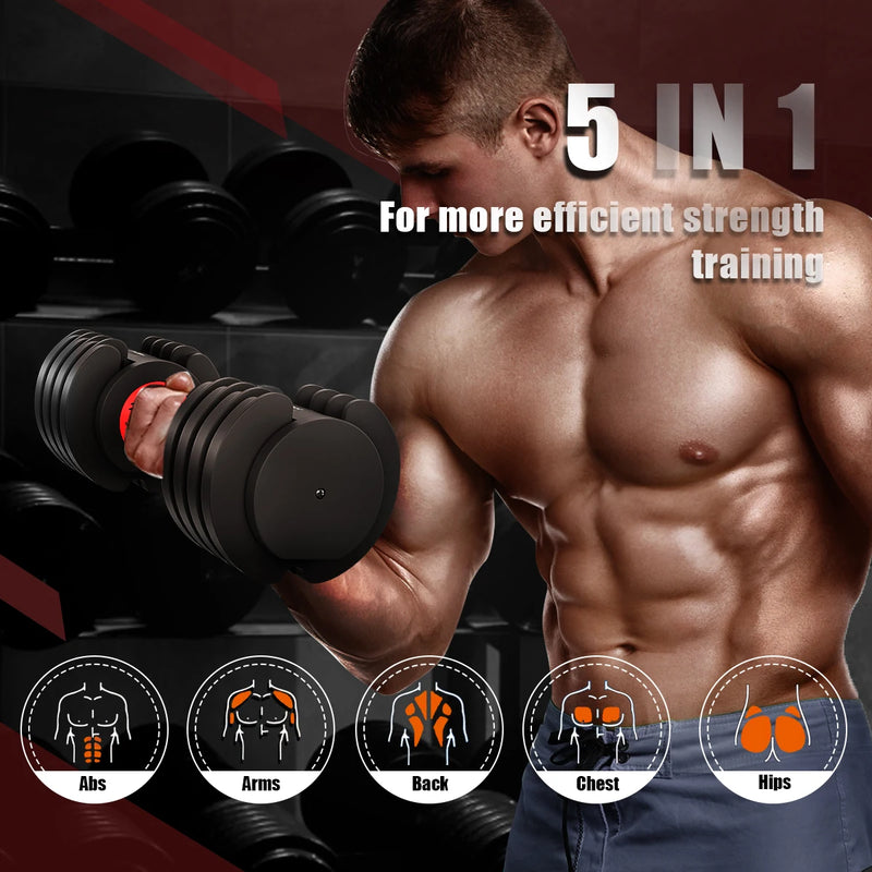Male & Female Adjustable Dumbbells Set, Multi-spec 24kg | SAMAG