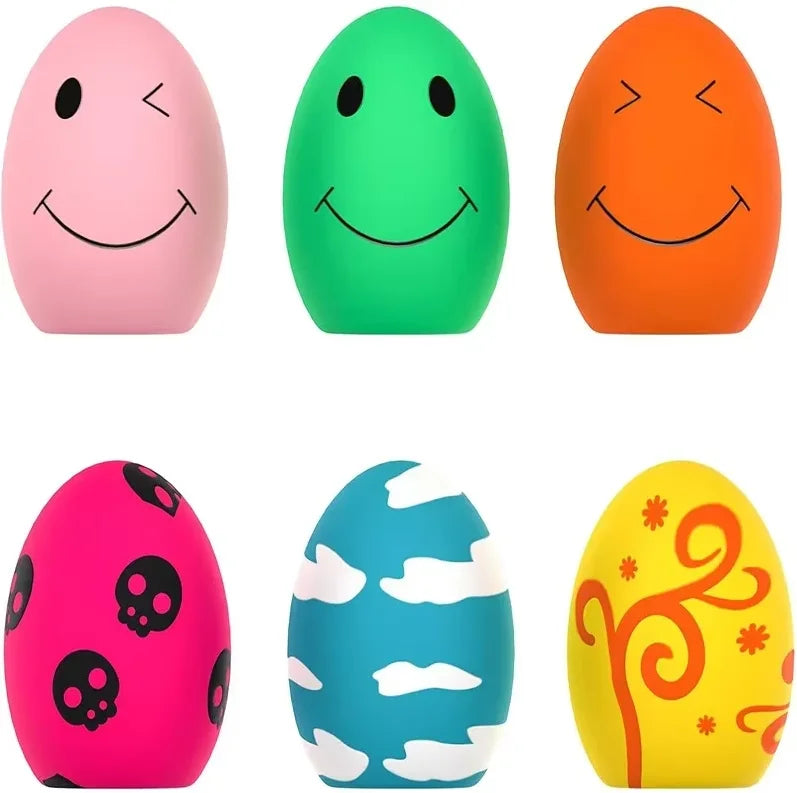 Rubber Dog Puppy Pet Play Squeaky Ball Chewing Toys with Face Fetch Bright Balls Pet Dog Supplies Puppy Popular Toys
