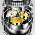 Nordic Style 316 Stainless Steel Egg Steaming Bowl With Lid Food Safe Cooking Container For Baby Food Stewing Heating