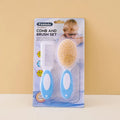 Baby Hair & Body Wash Brush Set-Soft Bristle Bath Scrubber,Gentle Hair Comb & Woolen Care Brush for Gentle Cleansing & Grooming