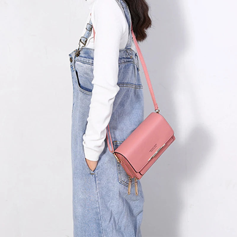 New Women Pu Leather Handbags Female Multifunctional Large Capacity Shoulder Bags Fashion Crossbody Bags For Ladies Phone Purse