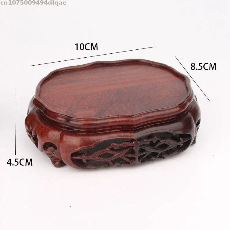 Redwood Miniature Model Sculpture Decoration Pedestal Flowerpot Plant Decoration Base Flowerpot Vase Display Base