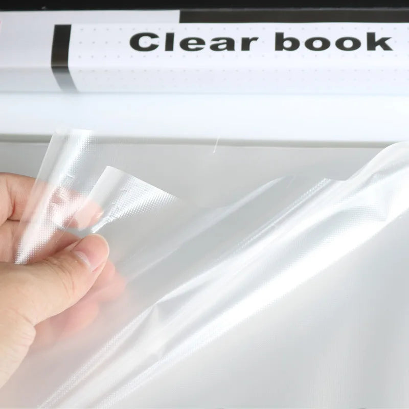 B4 Plastic Budget Binder File Folders Documents Booklet Leaflet 40/60 Pages Office Student Supplies Desk Organizer