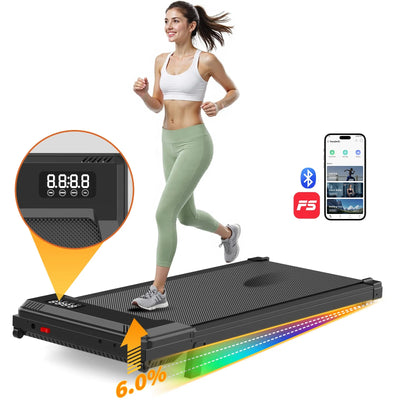 Foldable Under Desk Treadmill Electric Walking Pad, LED | SAMAG