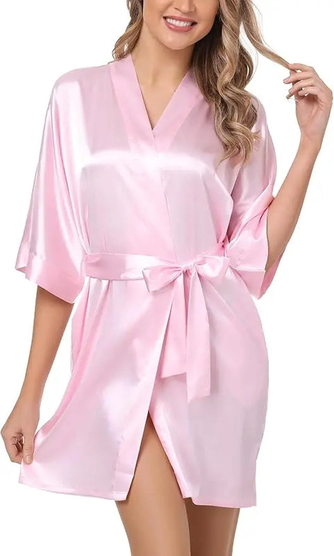 Nightgown Soft Bathrobe Short Women's Lounge Bride | SAMAG