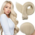 Full Shine Human Hair Weft Extensions Hair Bundles Ombre Blonde Color 100g Sew In Silky Straight Remy Skin Double Weft For Salon