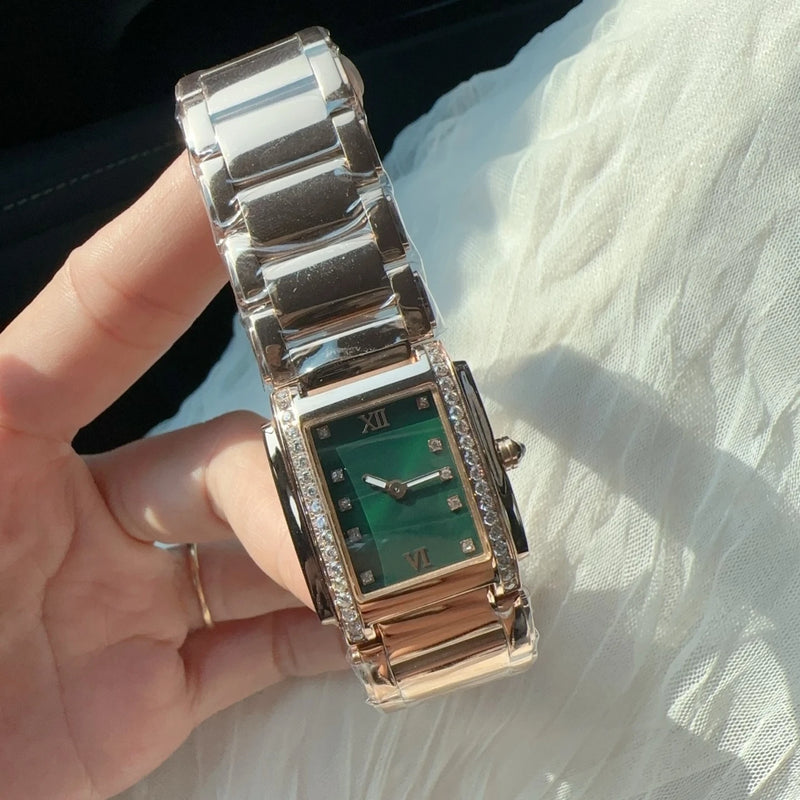 New Luxury Designer Square Steel Watch Stylish Elegant Women Brand Wristwatch Highend Selection of Watch Perfect Gift for Women