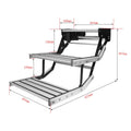 12V Dual-Layer Electric RV Step Telescopic Folding Stair with LED Aluminum Heavy-Duty 200kg for Caravan Camper Motorhome