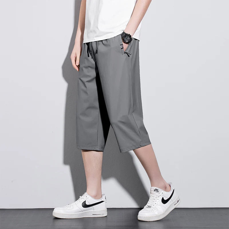 Men's 3/4 Capri Pants Quick Dry Ice Silk Summer Shorts | SAMAG