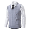 Men's Casual V-Neck Knit Sweater Vest Fashion College Style Men Knitted Sleeveless Vests Jersey
