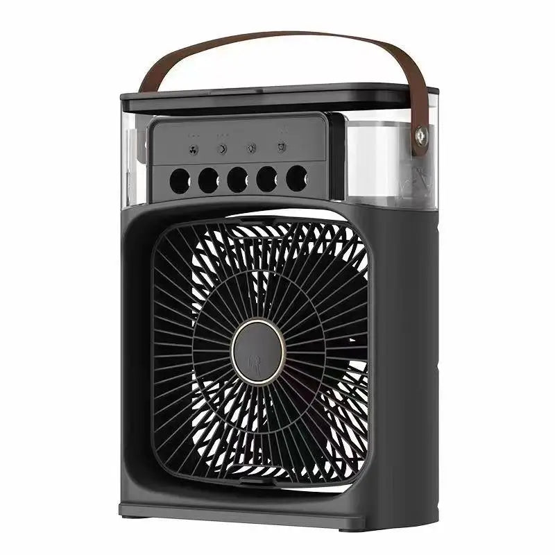 Lenovo Portable Fan 3 in1 Humidifier Air Adjustment LED Light Household USB Chargeable Air Conditioner Office Moisturizing Fan