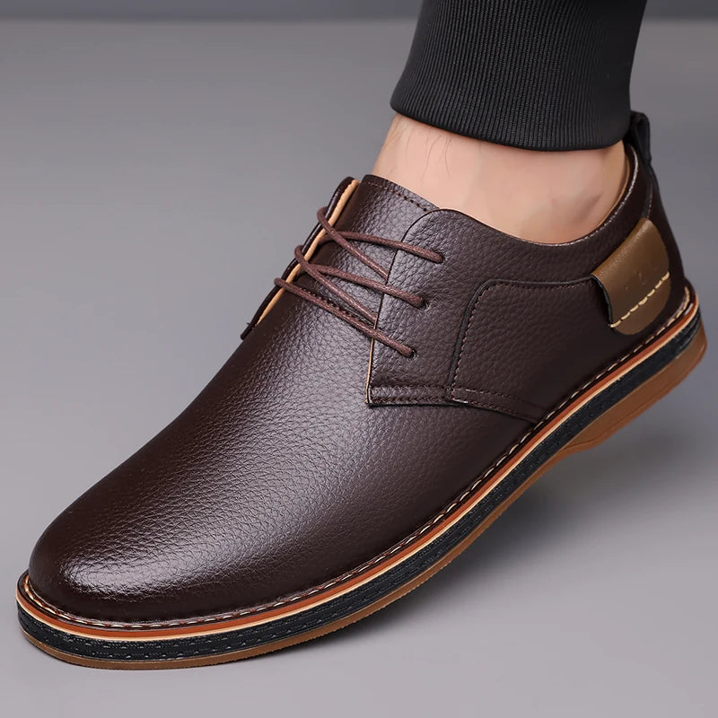 DIMANYU Men Casual Derby Shoes Lace‑Up Business Casual Men's Oxford Shoes Comfort Male Daily Walking Dress Footwear