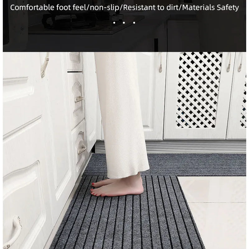 Modern Minimalist Square Floor Mat - Durable, Stain/Fade Resistant, Non-Slip Rubber Backing, Machine Washable for Indoor/Outdoor