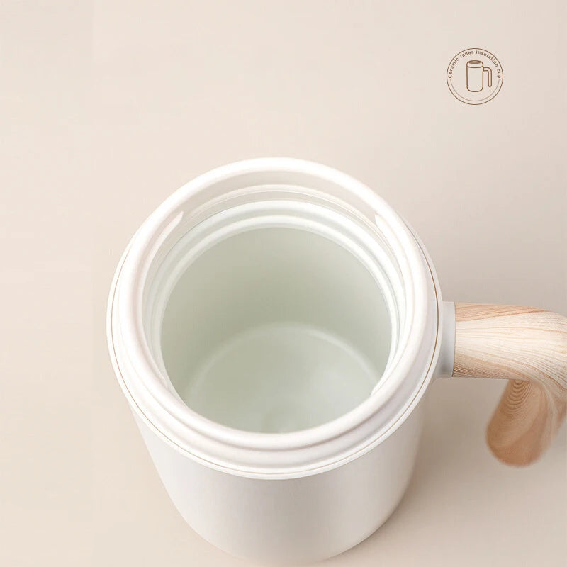 Thermo Mug Ceramic Liner with Handle Tea infuser 420ML 14OZ Office Cup Coffee Tumbler insulated Flask Water Bottle termos Inner