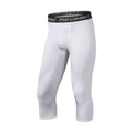 Men Tight 3/4 Cropped Pants Compression Training Fitness Jogger Running Skinny Trousers Basketball Boy Sports Shorts Quick Dry