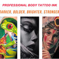 17Colors 15ML Tattoo Ink Pigment Body Color Drawing Art Tattoo Ink Semi-permanent Makeup Tattoo Supplies for Tattoo Artists