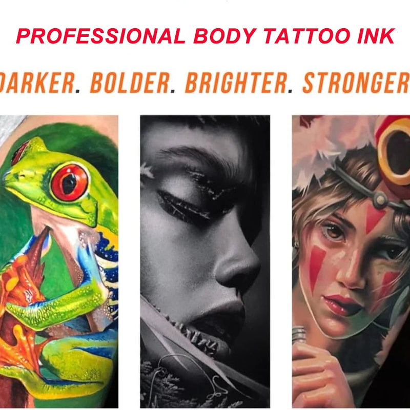 17Colors 15ML Tattoo Ink Pigment Body Color Drawing Art Tattoo Ink Semi-permanent Makeup Tattoo Supplies for Tattoo Artists