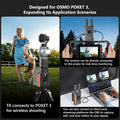 Vrriis Wireless Video Transmission Adapter For DJI Osmo Pocket 3, 1080P60Hz 500M UVC Live Stream Device With LCD Display