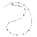 VENTFILLE 925 Sterling Silver Bead Geometry Necklace for Women Girl Korean Design Versatile Choker Jewelry - Visuel 6 | SAMAG