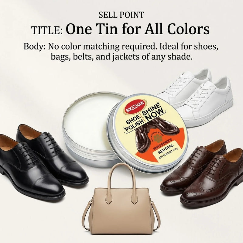 SIKEZHAN Premium Beeswax Leather Cream:Universal Conditioner for Boots & Bags - Professional Restoration & Instant Mirror Shine