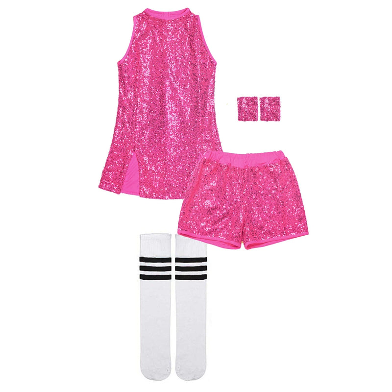 LOlanta 5 - 12 Years Girls Sequins Cheerleading Dress - View 8 | SAMAG