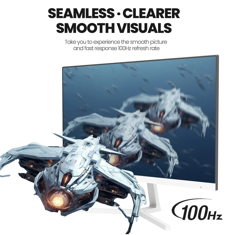 22-inch 1K 75Hz Gaming Monitor - Direct View White Color