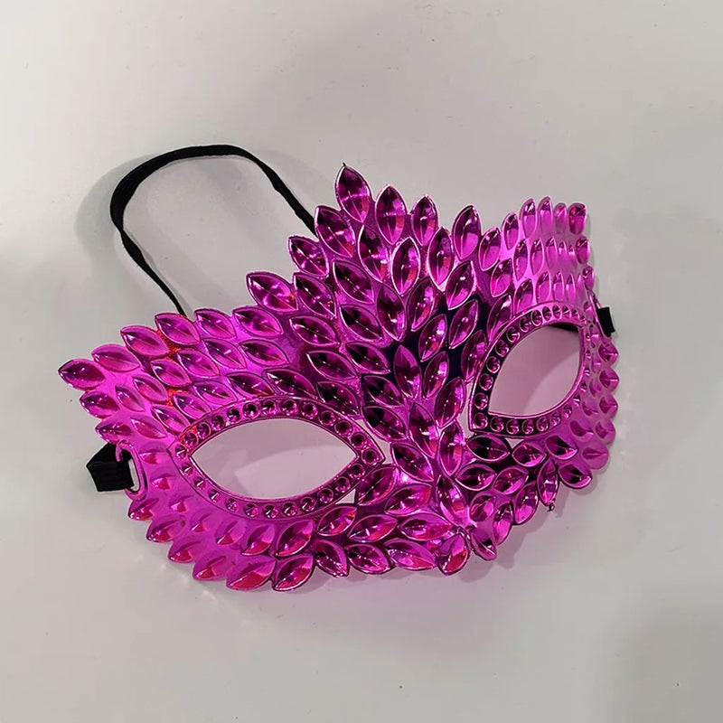 Plastic Halloween Mask Electroplated Decorative Costume Mask Party Masquerade Mask Delicate For Birthday Party Carnival Parade