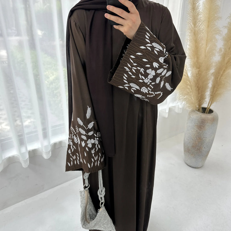 Turkey Emboridery Abaya for Women Dress Morocco Dubai Islam Vestidos Eid Muslim Arab Long Robe Ramadan Kaftan Abayas Jalabiya