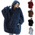 Winter Women Double-faced Fleece Hoodie Blanket Oversize | SAMAG