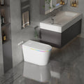 Smart Bidet Toilet Seat Heated Seat Self-Cleaning Nozzle Foam Shield Automatic Lid LED Display Remote Control for Kids Adults