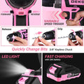 DEKO Pink Drill Tool Kit Set: 20V Cordless Power Box with Battery Electric Driver - View 4 | SAMAG