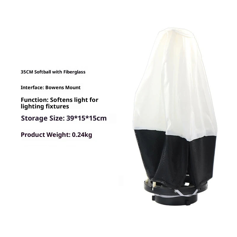 Bowens Mount Softbox Ball Sphere Diffuser for Studio Flash Monolight Continuous Lighting Photo Video Live Streaming Accessories