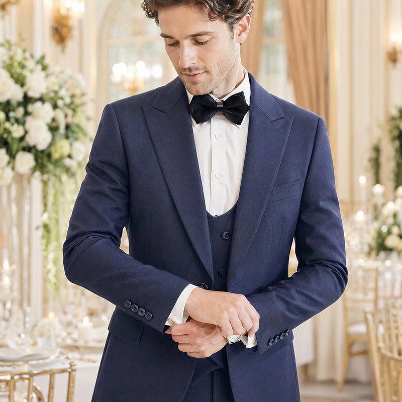 ST Cassy Full Men's Suits High Quality Elegant Slim Fit Formal Office and Leisure Banquet Groomsman Set Groom's Wedding Dress