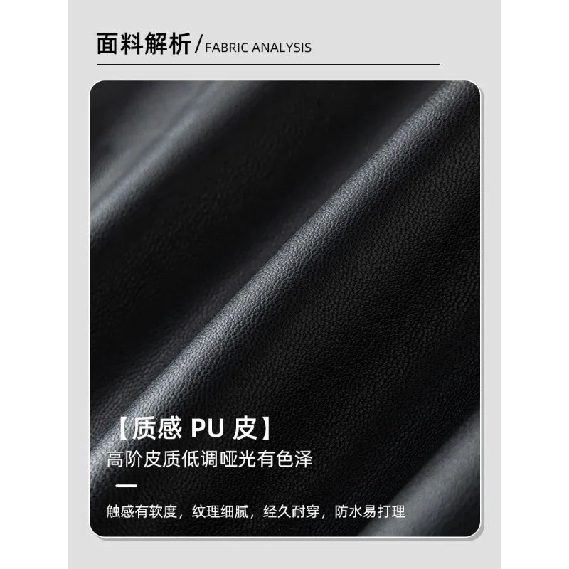 Thick-fibered fur coat for men Fur leather integrated Washed PU leather jacket for men, thick and suitable for motorcycle wear