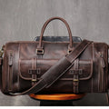 MUNUKI Vintage Crazy Horse Genuine Leather Travel bag  Large Luggage bag men Leather duffle bag Large Weekend Bag Tote Big
