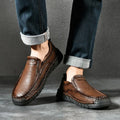 DIMANYU Men Loafers Slip‑on Casual Shoes Non‑Slip Genuine Leather  Walking Loafers Male Daily Outdoo Leather Footwear