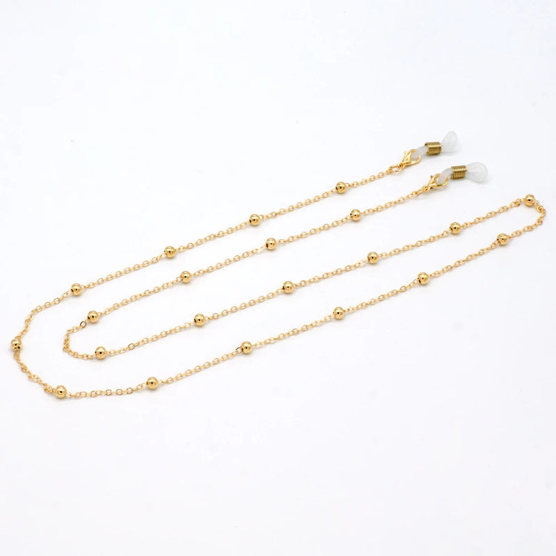Fashion Metal Men women Eyeglass Chains Sunglasses Reading Beaded Glasses Chain Eyewears Cord Strap Rope female glasses chain