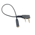 2-Pin to 3.5mm Female Audio Adapter Cable for Baofeng Kenwood TYT QUANSHENG Walkie Talkie Headset Transfer Earphone Audio Phone