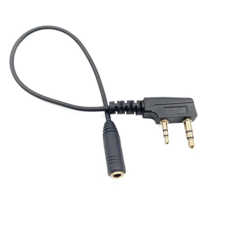 2-Pin to 3.5mm Female Audio Adapter Cable for Baofeng Kenwood TYT QUANSHENG Walkie Talkie Headset Transfer Earphone Audio Phone