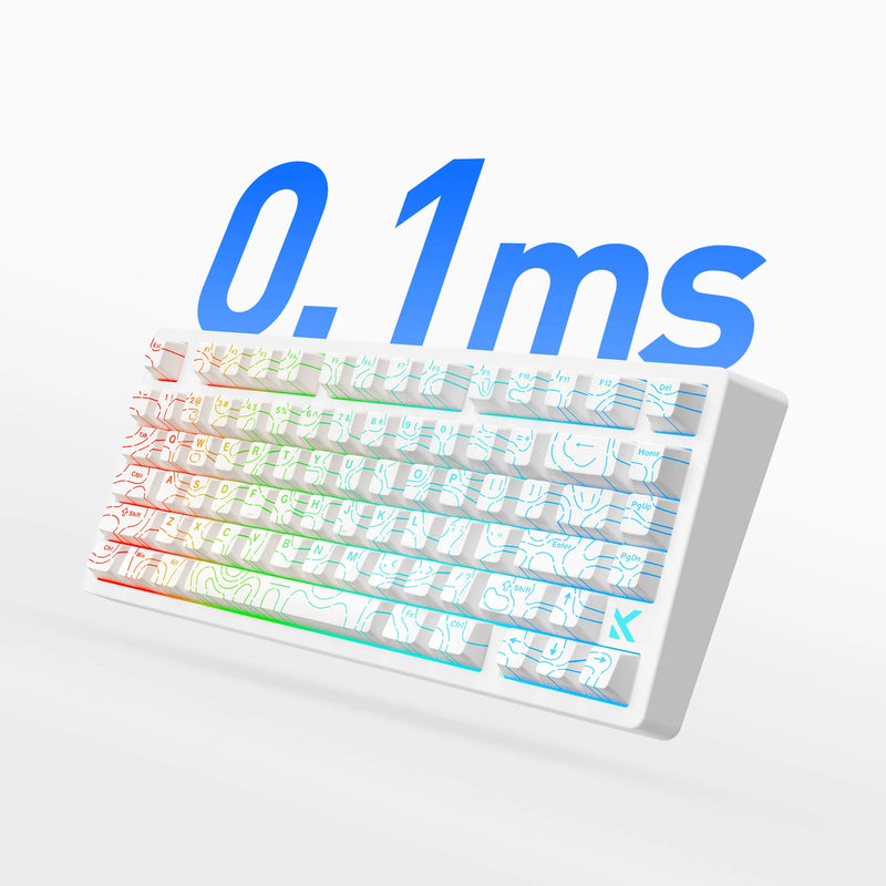 MCHOSE JET75  Magnetic Switch Gaming Keyboard Hall Effect Hot-Swappable Customized RGB Snap Tap 0.1ms Latency 8kHz Polling Rate