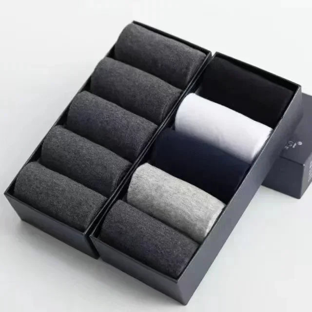 /Lot Men's Pure Cotton Socks Plus Size Solid Color Casual | SAMAG