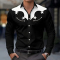Men's Long Sleeve Shirt Western cowboy Denim Retro | SAMAG