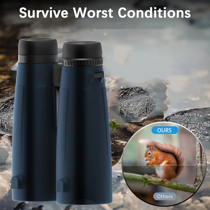 10x50 Blue Binoculars with Phone Adapter & Tripod - High-Power HD Optics for Bird Watching, Stargazing, and Outdoor Adventures