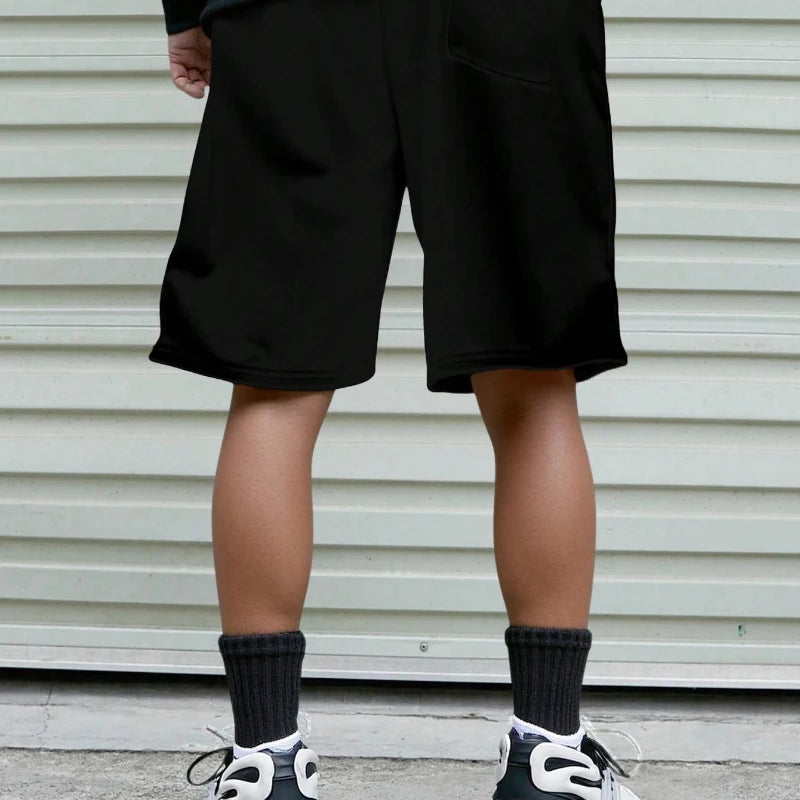 Men's Drawstring Waistband Loose Fit Shorts Sweat Long | SAMAG