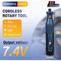Cordless Rotary Tool Kit Mini, 7.4V 12 - Speed Power USB Rechargeable, for DIY Crafts, Wood Carving - View 3 | SAMAG